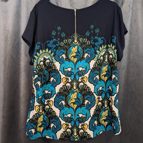 New York and Company Bohemian Blouse with Cap Sleeves - Picture 5 of 5